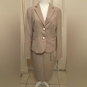 Calvin Klein Tan Skirt Suit